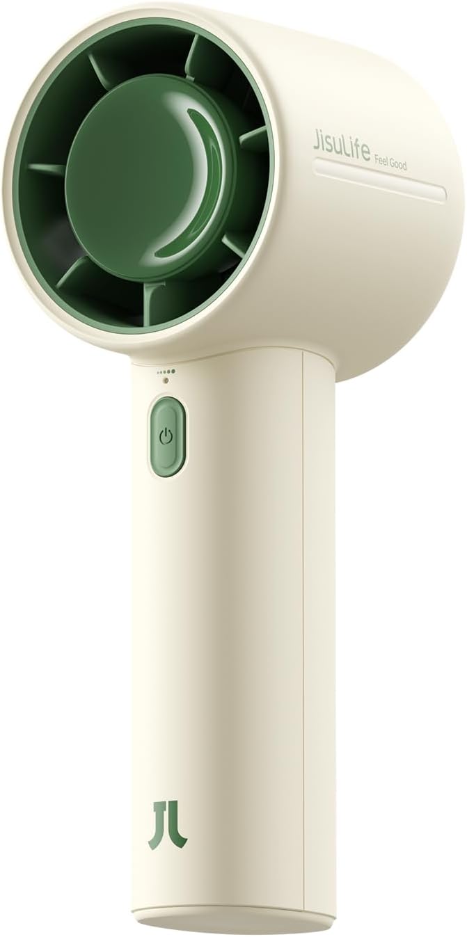 JISULIFE Portable Fan Christmas Gifts, 4000mAh Mini Handheld Fan by LivechillStaycool