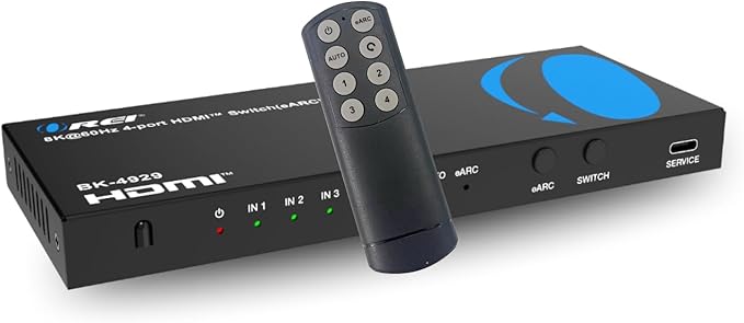 OREI 4-Port eARC 8K Audio Extractor 4x1 Switch by OREI