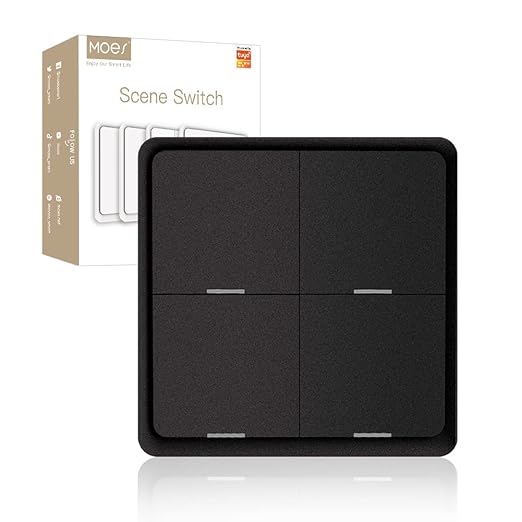 MOES Wireless Smart Scene Switch Button, Require MOES HUB, Zigbee Connection by MOES