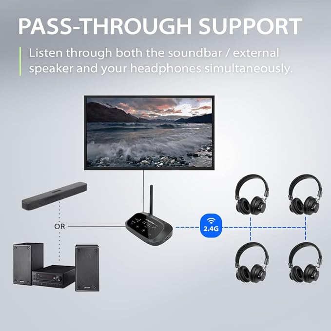 Avantree Shift - Wireless TV Multiple Headphones Pack, - Image 7