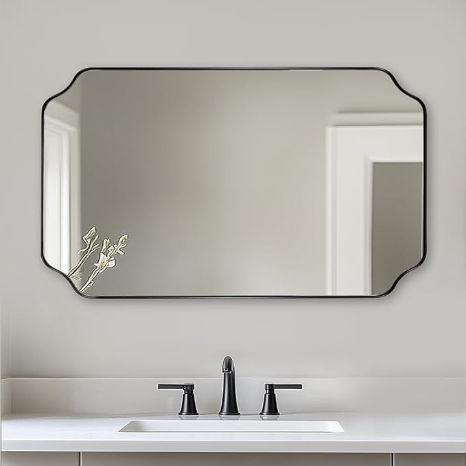 ANDY STAR 30x48 Inch Large Mirror, Matte Black Rectangle Mirror - Image 6