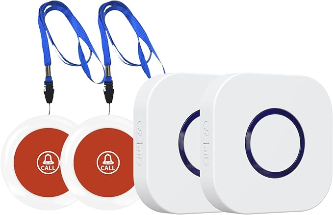 Wireless Caregiver Pager Dual Receiver Home Alert System by Greetmed