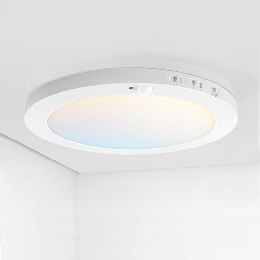 ASD LED 12" Round Flush Mount Ceiling Light Fixture, Low Profile Surface by ASDLightingCorporation