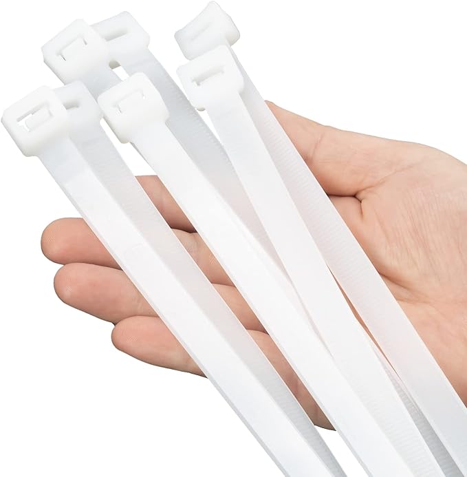 XINGO 12 inch White Zip Ties Heavy Duty 80 PCS, 250 LBS Ultra Strong Plastic by XINGO