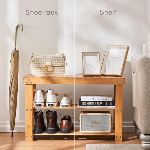 pipishell 3 tier bamboo shoe rack bench for, package contents