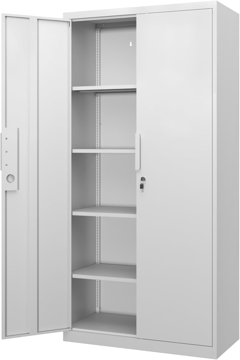 71" garage storage cabinet, white, main product view
