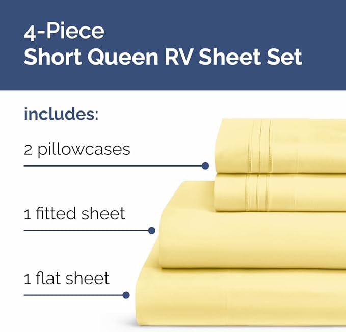 RV Short Queen Sheet Set 60 X 75 - Image 2