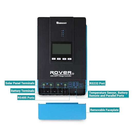 Renogy 100A 12V/24V/36V/48V DC Input MPPT Solar Charge Controller Auto - Image 3