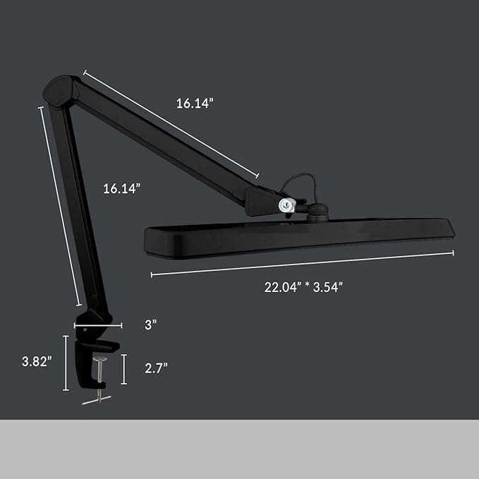 Neatfi XL 2, 500 Lumens LED Task Lamp, 22 Inches Wide, Eye-Caring, Desk Light - Image 7