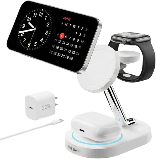 Fast Charging Station for iPhone 16/16 Pro/16 Pro Max, Wireless Charger Station by Nubeno