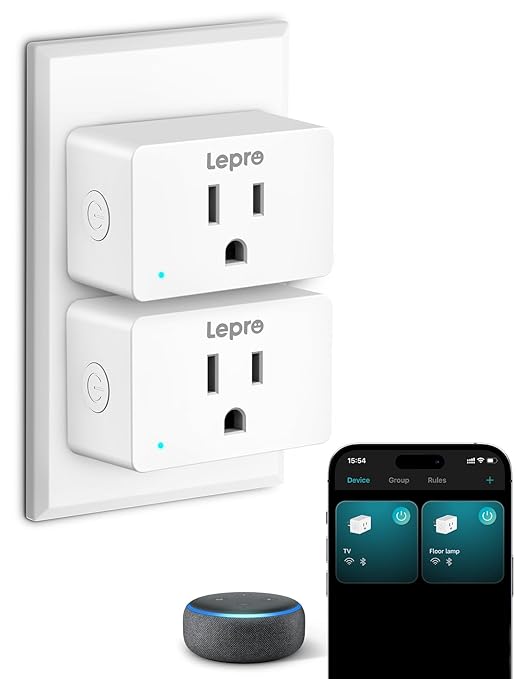 Lepro P1 Smart Plug Mini 15A, WiFi Outlet Plugs Compatible by Lepro