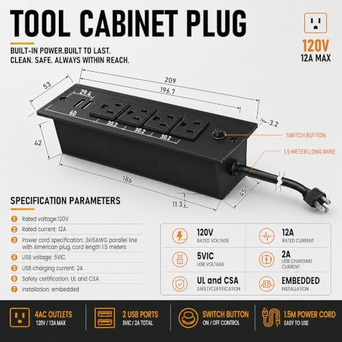chetto c 72-inch rolling tool chest cabinet mobile, package contents