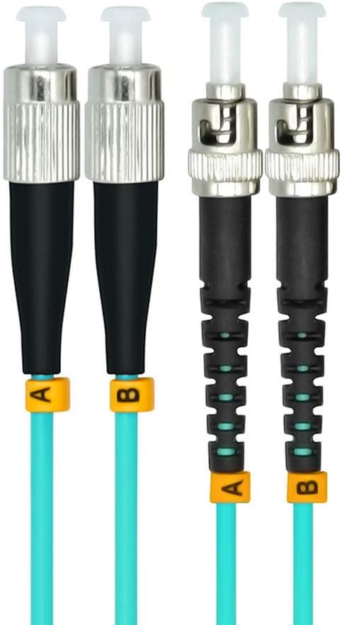 Jeirdus 10 Meters 33ft FC to ST Duplex 50/125 10G OM3 Multi-Mode Fiber Optic - Image 2
