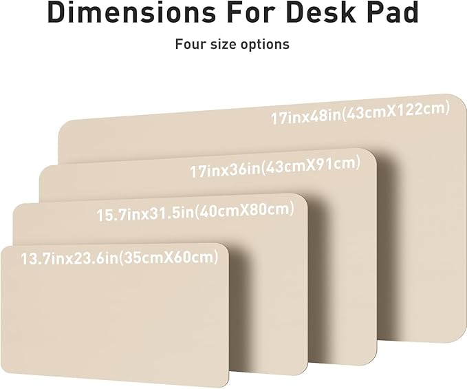 Aothia Leather Desk Pad Protector, Mouse Pad, Office Desk Mat, Non-Slip PU - Image 7