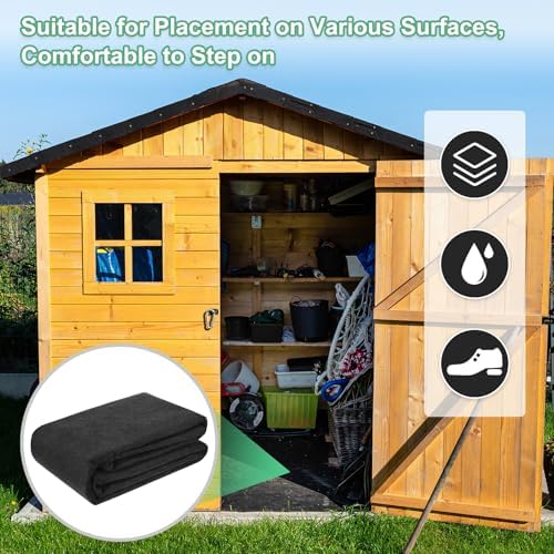 m meterxity outdoor storage shed mat, 7x8.2 ft showing dimensions