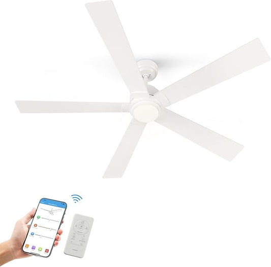 SMAAIR Smart Ceiling Fan with Light, 60inch Indoor and Outdoor ceiling fan with by SMAAIR