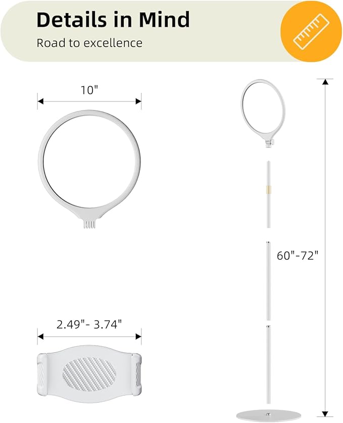 10.5" Ring Light with Stand and Phone Holder - Image 8