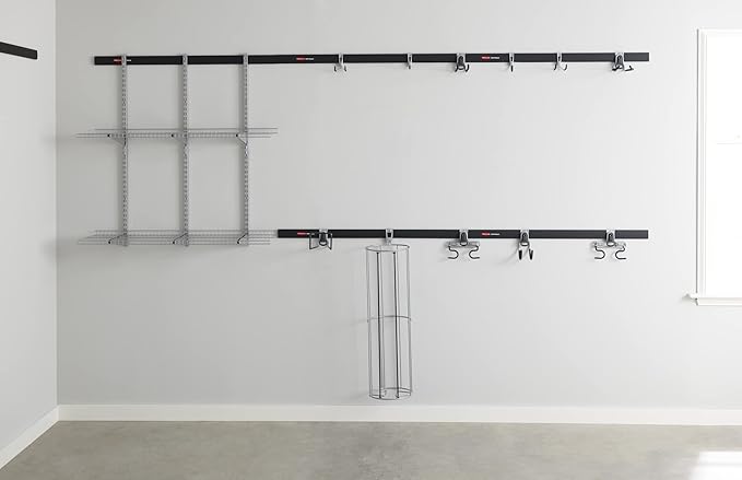 Rubbermaid FastTrack Garage Storage Bike Storage Kit, 3 Piece, All in One Rail - Image 12