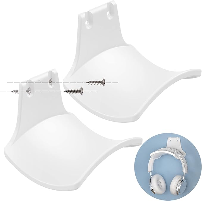 SIROLISA 2-Pack Headphone Stand Hanger Wall Hooks, Save Space Headset Stand by SIROLISA