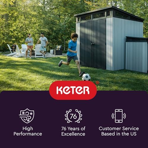 keter manor 4x6 resin outdoor storage shed kit-perfect, view 10
