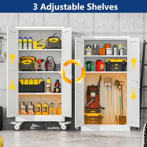 ckzbx metal garage storage cabinet with locking doors, package contents