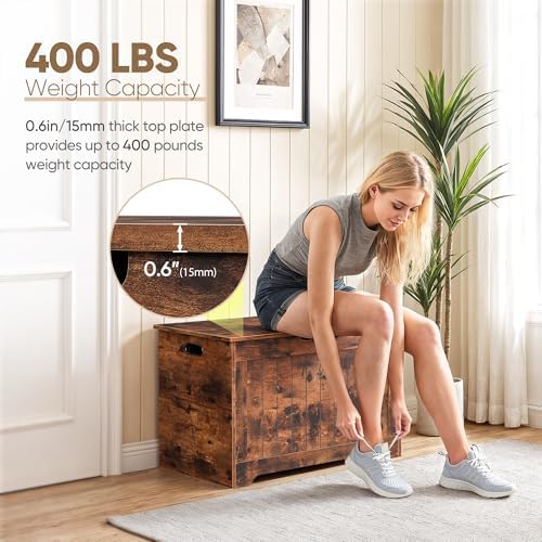 super deal storage chest, 30 inches chest box showing dimensions