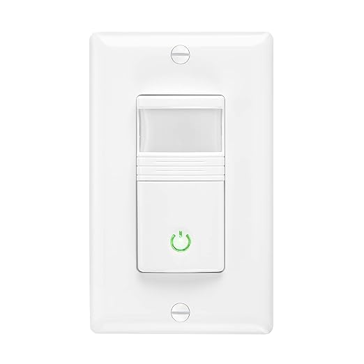 Maxxima Occupancy Vacancy Motion Sensor PIR Wall Switch, 3-Way or Single Pole by MaxximaLEDLighting