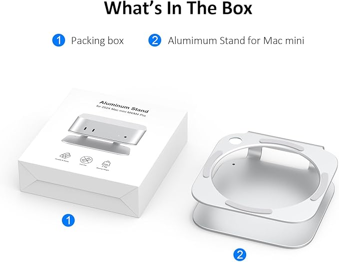AKKYAJAURE Mac mini M4 Dock Stand, Aluminum Desktop Stand Mount - Image 8