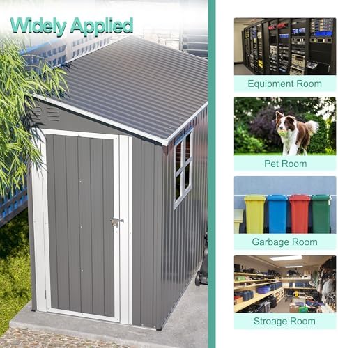 yopto 4x10 ft outdoor shed with floor frame, view 10