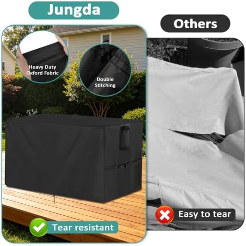 outdoor storage box cover for 260 gallon deck, close-up detail