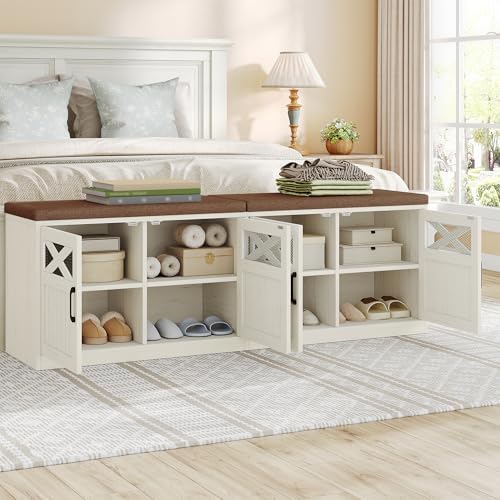 hzuaneri 59" shoe storage bench with 4 barn, package contents