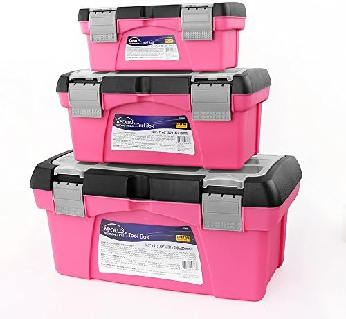 apollo tools set of 3 stackable tool boxes, package contents