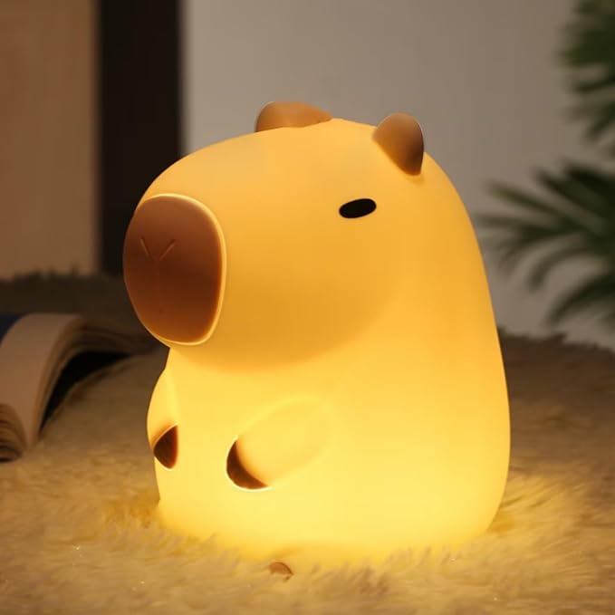ATSUI Cute Capybara Night Light, LED Squishy Novelty Animal Lamp, Food Grade - Image 8