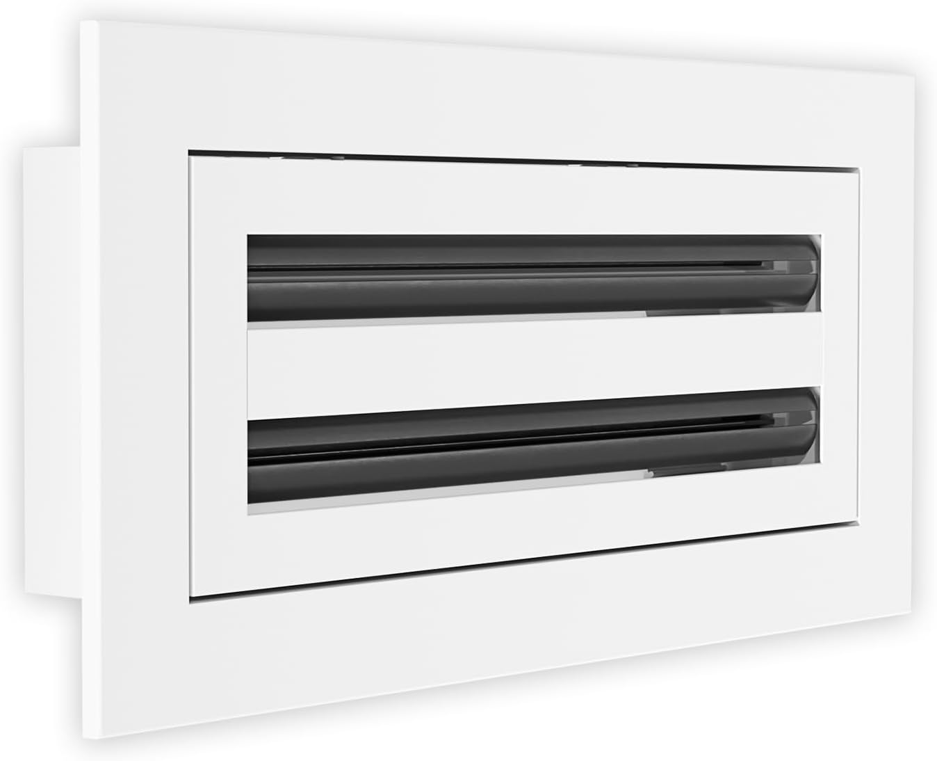 QuietCool 10x4 Modern Design AC Grille - Aluminum White - Air Vent - Linear Slot Diffuser - Register Grille for Heating and Cooling - Compatible with Ceiling, Wall, or Floor Registers