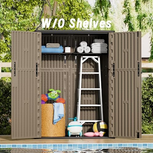mrosaa outdoor storage shed waterproof,resin storage cabinet outdoor, package contents