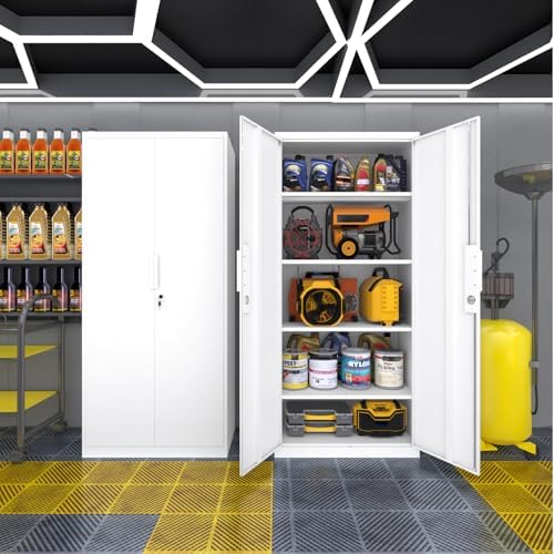 72" garage storage cabinet, white, main product view