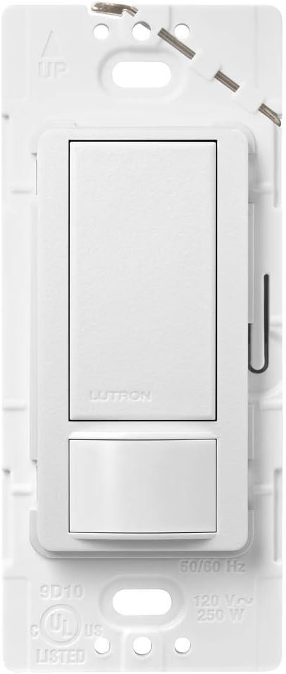 Lutron Maestro Motion Sensor Switch | 2 Amp, Single Pole | MS-OPS2-SW | Snow by Lutron