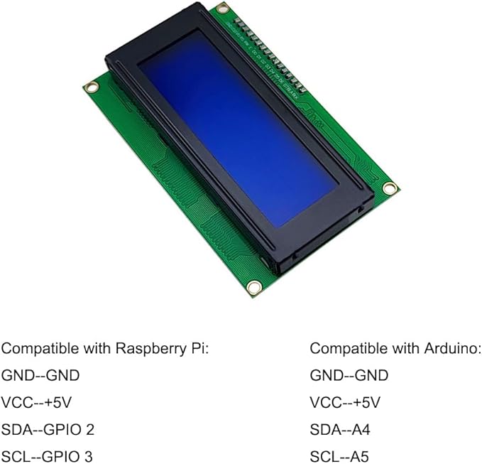Haldzemo 2004 LCD Screen Display Module 2004A 20x4 Character Serial Blue - Image 3