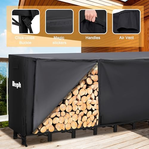 werph 12ft firewood rack outdoor, heavy duty firewood, package contents