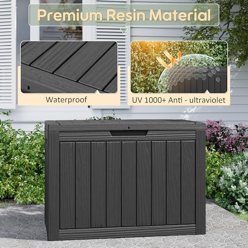 kamaboko 50 gallon outdoor storage box waterproof deck, close-up detail
