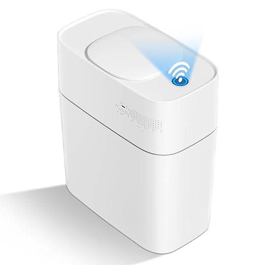 MUEE 3 Gallon Motion Senor Bathroom Trash Can by MUEE