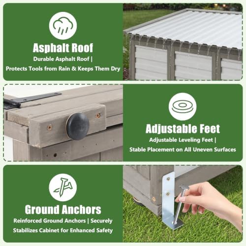 outdoor storage cabinet with waterproof pvc panels, 48.8", package contents