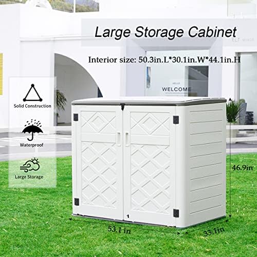 mrosaa resin outdoor storage shed, 38 cu.ft outdoor, package contents