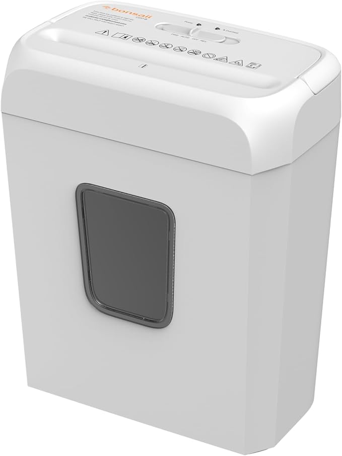 Bonsaii Low Noise Operation Paper Shredder, 6-Sheet Cross-Cut, Credit Card by bonsaii