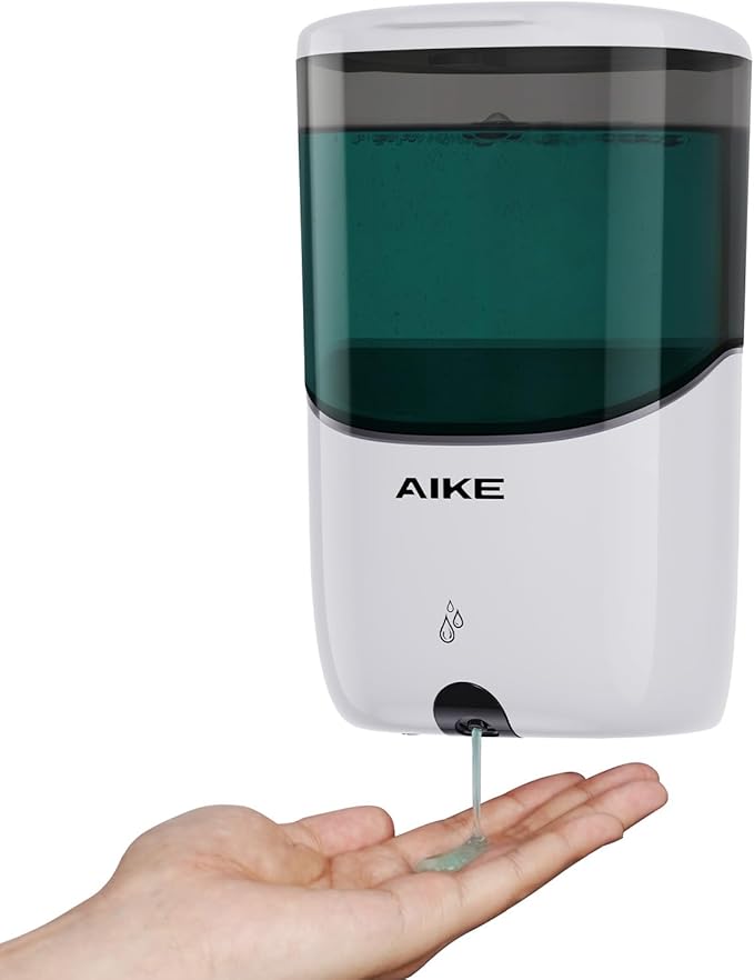 AIKE Liquid Automatic Wall Mount Soap Dispenser, Battery Operated Model AK1216 by AIKE