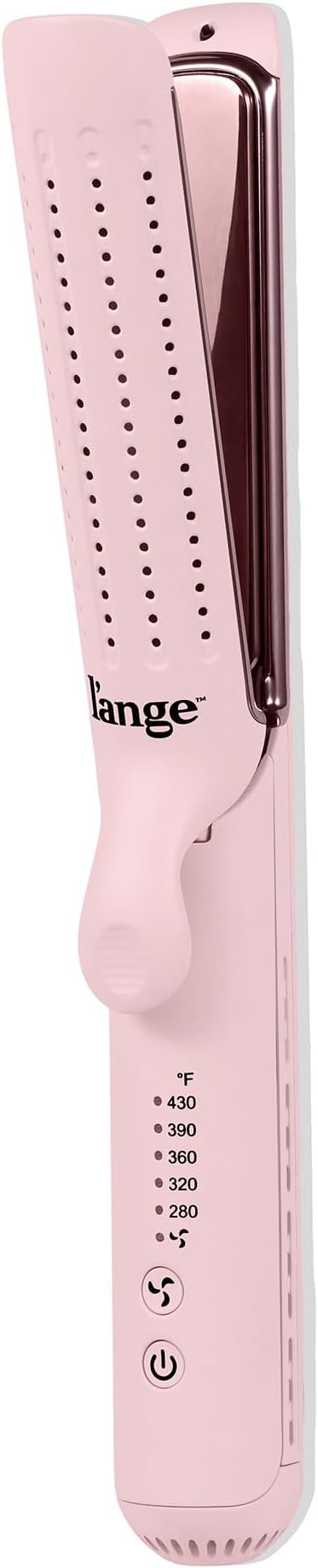 L'ANGE HAIR Le Duo Edge 360° Airflow Titanium Styler Blush | 2-in-1 Flat Iron by LANGEHAIR
