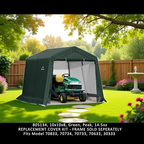 shelterlogic replacement cover kit only no frame-10x10x8 peak, close-up detail