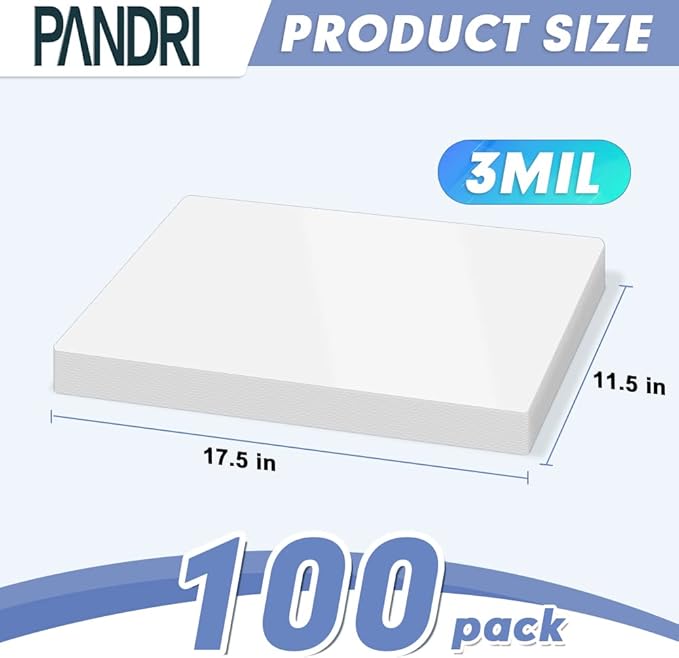 Laminating Sheets, PANDRI 100 Pack Thermal Laminating Pouches Holds 11 x 17 Inch - Image 2