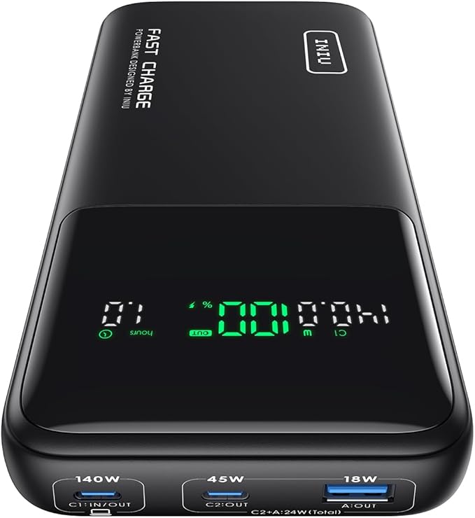 INIU 140W Power Bank, 27000mAh High Capacity Laptop Portable Charger, USB C by INIU