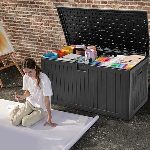 dwvo 260 gallon resin outdoor storage box, xxl, package contents